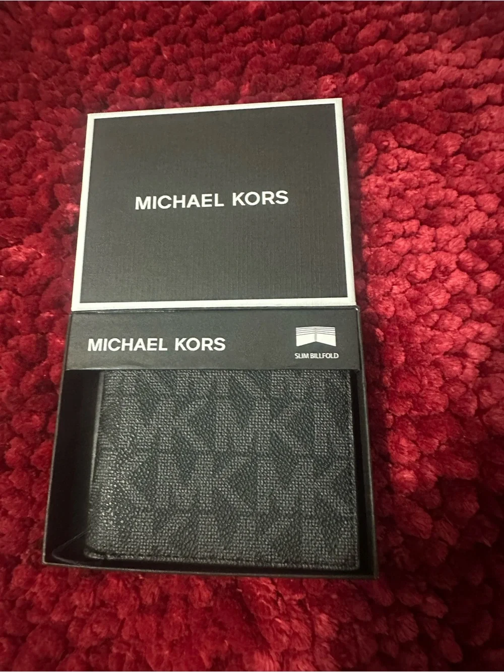 Michael Kors Black Signature Money Clip Wallet